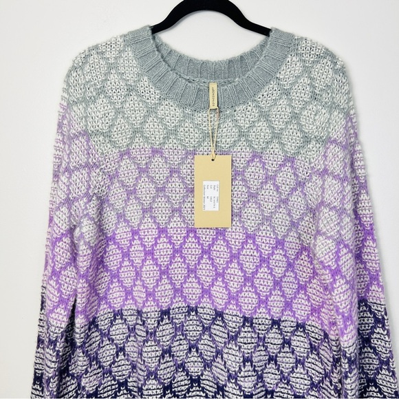 Soya Concepts Ombré SC-Vivith Crew Neck Pullover Sweater Women Size M - Picture 3 of 13